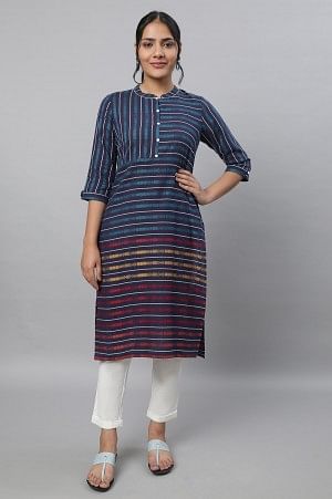 Blue Ethnic kurta &amp; Trousers Set