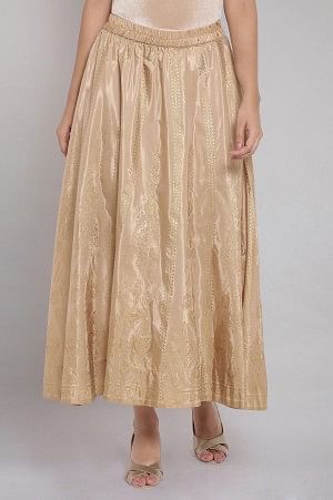 Gold Half Circle Ethnic Skirt