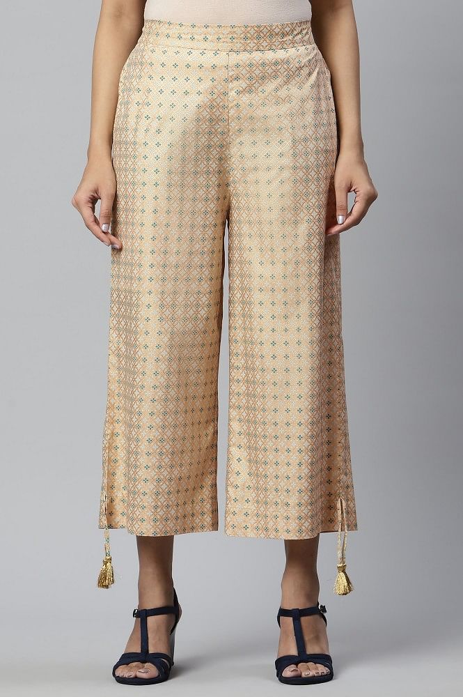 Blue Organic Cotton Palazzo Women Pants - PALAZZO – Upasana Auroville